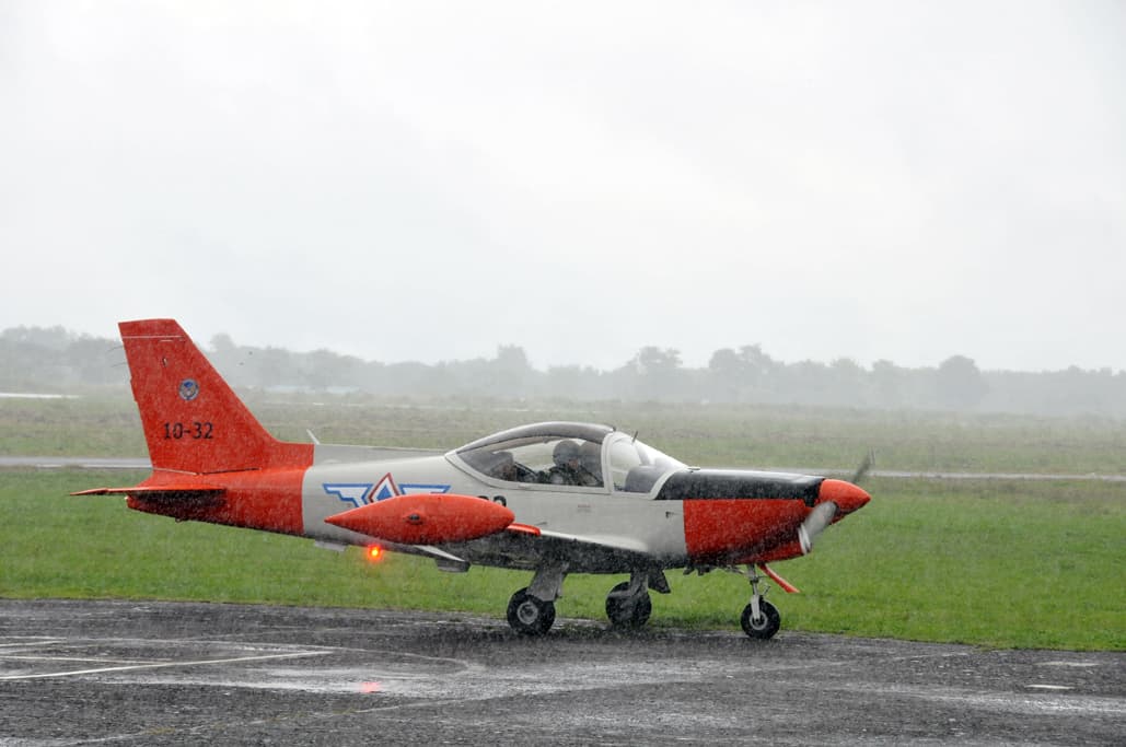 File photograph: File photo: a Philippine Air Force SF-260 primary trainer, the type of aircraft involved, in 2010.
